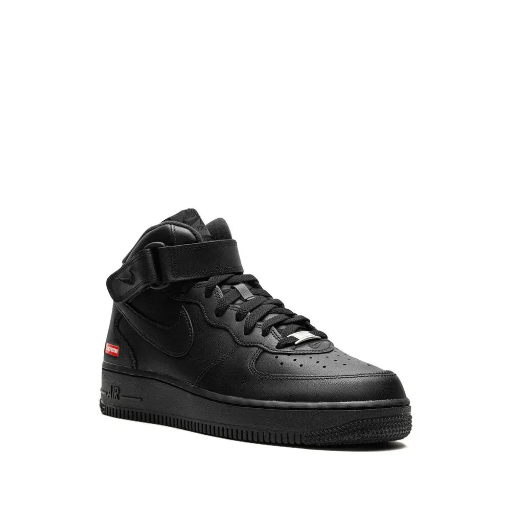 Supreme Air Force 1 Mid Black Mini Box Logo Sneakers Mens 11 NWT DS OG